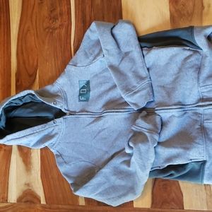 Fox zipup hooded sweatshirt. Mens small